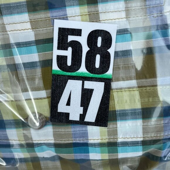 Eddie Bauer Mens XL Plaid Long Sleeve Shirt Nylon/Polyester Blend Button 5847 - Picture 7 of 8